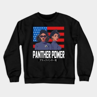 Black Panther Party American Flag Afro 1966 Crewneck Sweatshirt